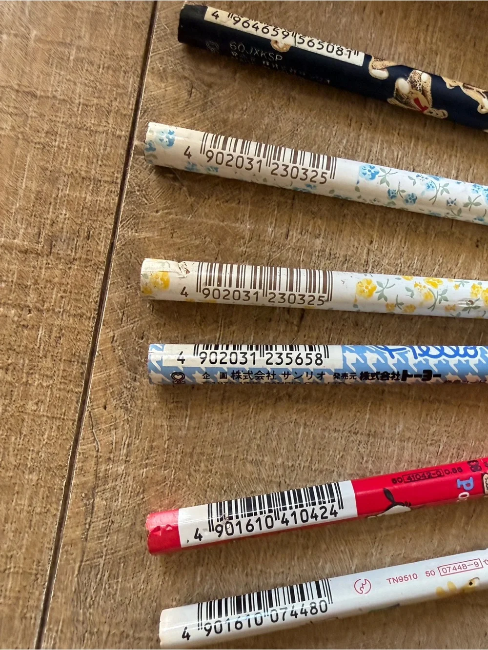 Vintage 90s Sanrio Pencil Lot of 7 Marron Cream Holly’s Bear Hello Kitty Keroppi